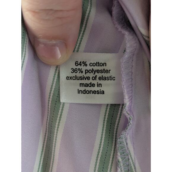 NWT Lane Bryant Striped Midi Dress Womens 22 Purple Green Balloon Sleeve Coastal - Picture 6 of 7